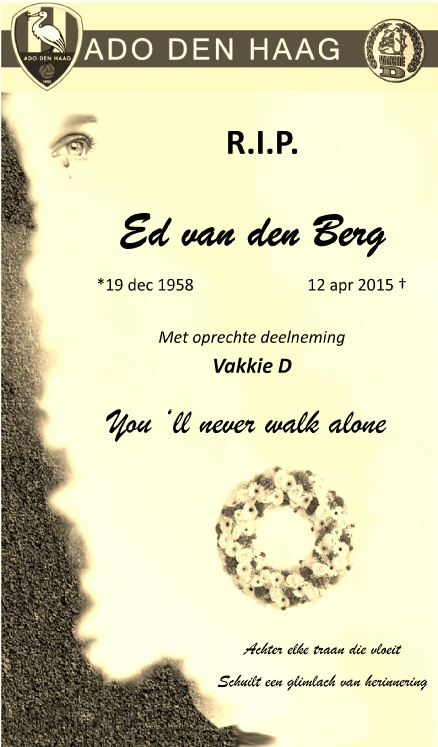 R.I.P. Ed van den Berg